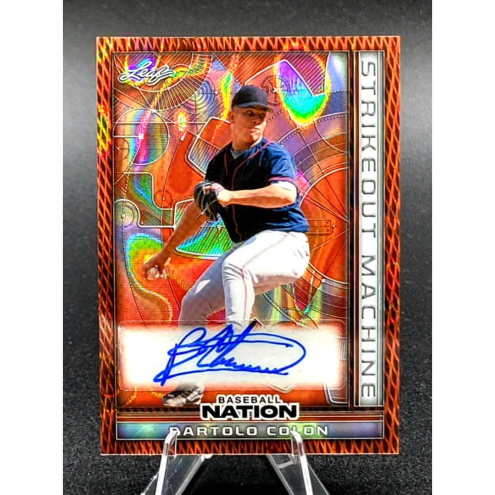 2025 Bartolo Colon 2/4 Strikeout Machine Auto Red Wave